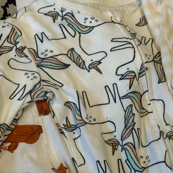 Girl or Boy Toddler Footed Onesies Toddler Pj's Lot OldNavy - Picture 5 of 8